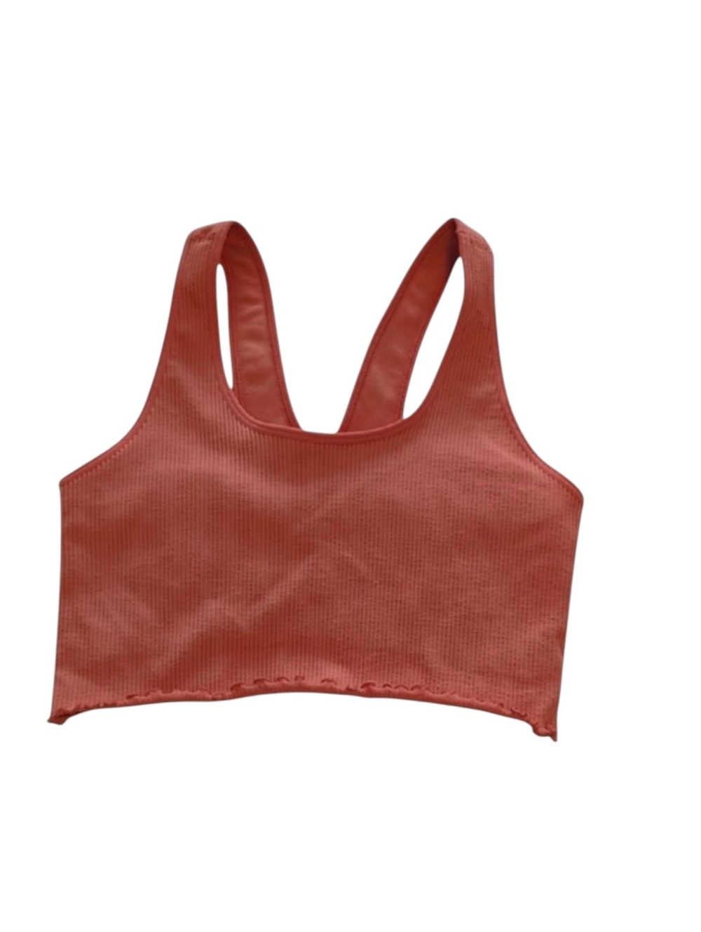 Spiritual Gangster Amor Crop Ribbed Tank Top M/L Built in Shelf Bra